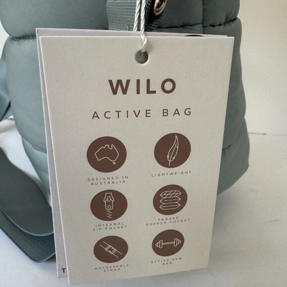 Wilo The Label Light Sage Green Mini Two Strap Puffer Tote/Crossbody Bag NWT - Picture 7 of 11